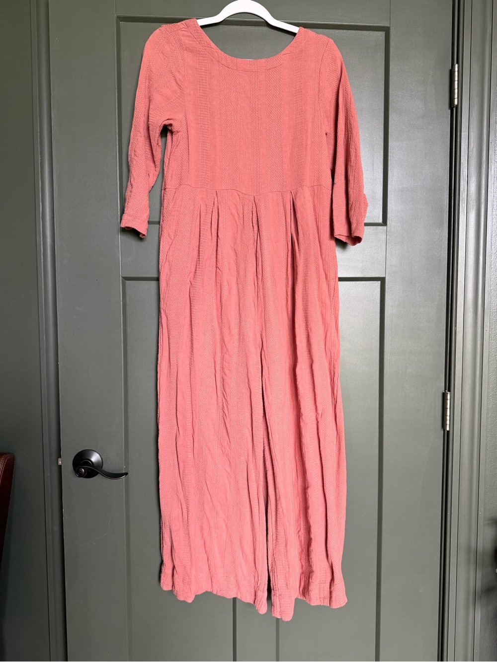 Free People Coral Romper with Scoop Back